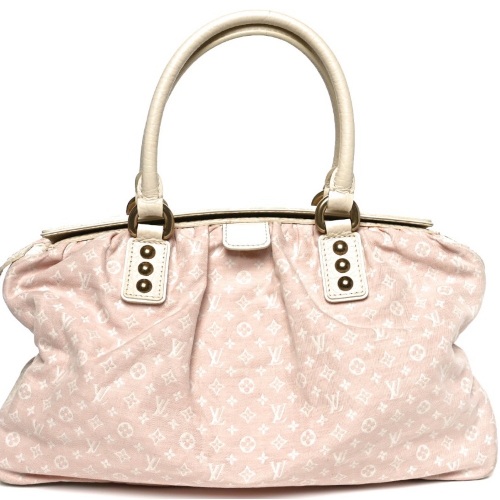 Louis Vuitton Pink Monogram Handbag LOUIS VUITTON Mini Lin Trapeze GM in Rose
